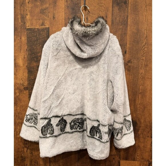 Vintage Northern Lifestyles Faux Fur Jacket Grey Design - Picture 3 of 6